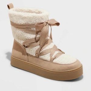 Women's Birgitte Winter Boots Taupe - Universal Thread™ 6